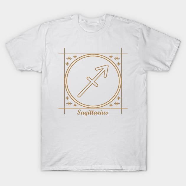 Sagittarius Zodiac Sign T-Shirt by Susy Maldonado illustrations